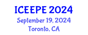 International Conference on Electrical, Electronics and Power Engineering (ICEEPE) September 19, 2024 - Toronto, Canada