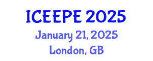International Conference on Electrical, Electronics and Power Engineering (ICEEPE) January 21, 2025 - London, United Kingdom