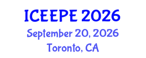 International Conference on Electrical, Electronics and Power Engineering (ICEEPE) September 20, 2026 - Toronto, Canada