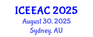 International Conference on Electrical Engineering and Automation Control (ICEEAC) August 30, 2025 - Sydney, Australia