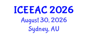 International Conference on Electrical Engineering and Automation Control (ICEEAC) August 30, 2026 - Sydney, Australia