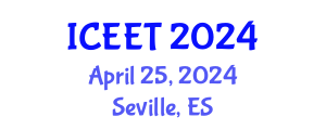 International Conference on Electrical Engineering and Technology (ICEET) April 25, 2024 - Seville, Spain