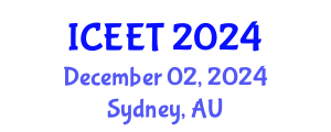 International Conference on Electrical Engineering and Technology (ICEET) December 02, 2024 - Sydney, Australia