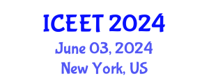International Conference on Electrical Engineering and Technology (ICEET) June 03, 2024 - New York, United States