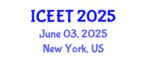 International Conference on Electrical Engineering and Technology (ICEET) June 03, 2025 - New York, United States