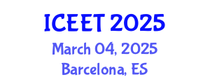 International Conference on Electrical Engineering and Technology (ICEET) March 04, 2025 - Barcelona, Spain