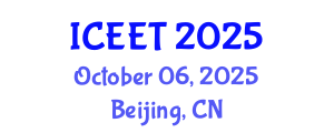 International Conference on Electrical Engineering and Technology (ICEET) October 06, 2025 - Beijing, China