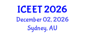 International Conference on Electrical Engineering and Technology (ICEET) December 02, 2026 - Sydney, Australia International Conference on Electrical Engineering and Technology (ICEET) December 02, 2026 - Sydney, Australia