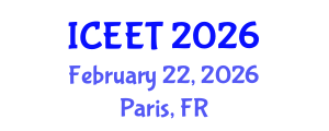 International Conference on Electrical Engineering and Technology (ICEET) February 22, 2026 - Paris, France