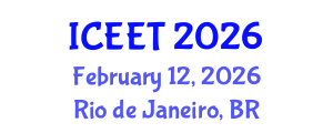 International Conference on Electrical Engineering and Technology (ICEET) February 12, 2026 - Rio de Janeiro, Brazil International Conference on Electrical Engineering and Technology (ICEET) February 12, 2026 - Rio de Janeiro, Brazil
