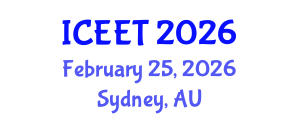 International Conference on Electrical Engineering and Technology (ICEET) February 25, 2026 - Sydney, Australia