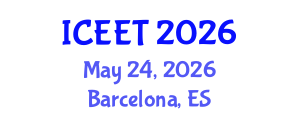 International Conference on Electrical Engineering and Technology (ICEET) May 24, 2026 - Barcelona, Spain