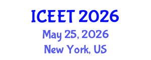 International Conference on Electrical Engineering and Technology (ICEET) May 25, 2026 - New York, United States International Conference on Electrical Engineering and Technology (ICEET) May 25, 2026 - New York, United States