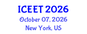 International Conference on Electrical Engineering and Technology (ICEET) October 07, 2026 - New York, United States