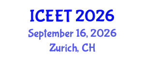 International Conference on Electrical Engineering and Technology (ICEET) September 16, 2026 - Zurich, Switzerland