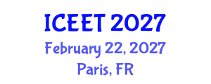 International Conference on Electrical Engineering and Technology (ICEET) February 22, 2027 - Paris, France International Conference on Electrical Engineering and Technology (ICEET) February 22, 2027 - Paris, France