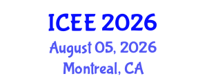 International Conference on Electrical Engineering (ICEE) August 05, 2026 - Montreal, Canada