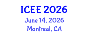 International Conference on Electrical Engineering (ICEE) June 14, 2026 - Montreal, Canada