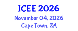 International Conference on Electrical Engineering (ICEE) November 04, 2026 - Cape Town, South Africa