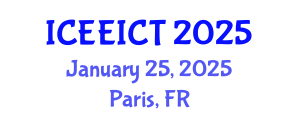 International Conference on Electrical Engineering, Information and Communication Technology (ICEEICT) January 25, 2025 - Paris, France