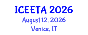 International Conference on Electrical Engineering: Theory and Application (ICEETA) August 12, 2026 - Venice, Italy