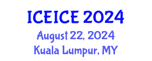 International Conference on Electrical, Instrumentation and Control Engineering (ICEICE) August 22, 2024 - Kuala Lumpur, Malaysia