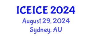 International Conference on Electrical, Instrumentation and Control Engineering (ICEICE) August 29, 2024 - Sydney, Australia