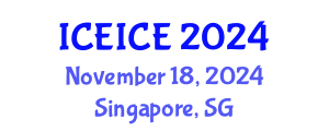 International Conference on Electrical, Instrumentation and Control Engineering (ICEICE) November 18, 2024 - Singapore, Singapore