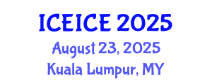 International Conference on Electrical, Instrumentation and Control Engineering (ICEICE) August 23, 2025 - Kuala Lumpur, Malaysia