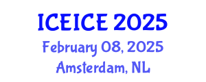 International Conference on Electrical, Instrumentation and Control Engineering (ICEICE) February 08, 2025 - Amsterdam, Netherlands
