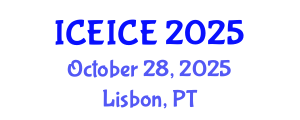 International Conference on Electrical, Instrumentation and Control Engineering (ICEICE) October 28, 2025 - Lisbon, Portugal