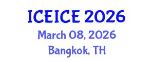 International Conference on Electrical, Instrumentation and Control Engineering (ICEICE) March 08, 2026 - Bangkok, Thailand