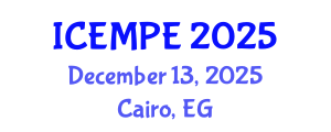 International Conference on Electrical Machines and Power Electronics (ICEMPE) December 13, 2025 - Cairo, Egypt