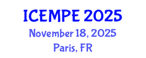 International Conference on Electrical Machines and Power Electronics (ICEMPE) November 18, 2025 - Paris, France