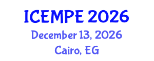 International Conference on Electrical Machines and Power Electronics (ICEMPE) December 13, 2026 - Cairo, Egypt