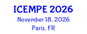 International Conference on Electrical Machines and Power Electronics (ICEMPE) November 18, 2026 - Paris, France