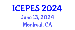 International Conference on Electrical Power and Energy Systems (ICEPES) June 13, 2024 - Montreal, Canada