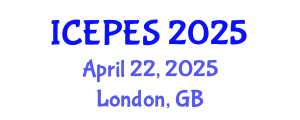 International Conference on Electrical Power and Energy Systems (ICEPES) April 22, 2025 - London, United Kingdom