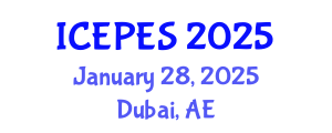 International Conference on Electrical Power and Energy Systems (ICEPES) January 28, 2025 - Dubai, United Arab Emirates