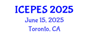 International Conference on Electrical Power and Energy Systems (ICEPES) June 15, 2025 - Toronto, Canada