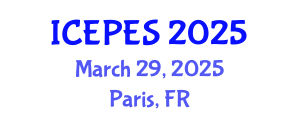 International Conference on Electrical Power and Energy Systems (ICEPES) March 29, 2025 - Paris, France