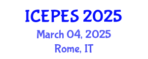International Conference on Electrical Power and Energy Systems (ICEPES) March 04, 2025 - Rome, Italy