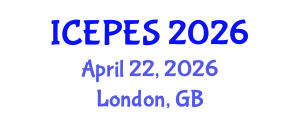 International Conference on Electrical Power and Energy Systems (ICEPES) April 22, 2026 - London, United Kingdom