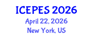 International Conference on Electrical Power and Energy Systems (ICEPES) April 22, 2026 - New York, United States