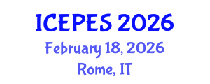 International Conference on Electrical Power and Energy Systems (ICEPES) February 18, 2026 - Rome, Italy