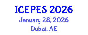International Conference on Electrical Power and Energy Systems (ICEPES) January 28, 2026 - Dubai, United Arab Emirates