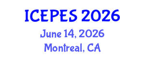 International Conference on Electrical Power and Energy Systems (ICEPES) June 14, 2026 - Montreal, Canada