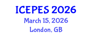 International Conference on Electrical Power and Energy Systems (ICEPES) March 15, 2026 - London, United Kingdom