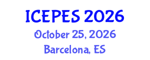 International Conference on Electrical Power and Energy Systems (ICEPES) October 25, 2026 - Barcelona, Spain