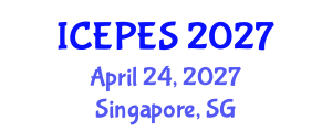 International Conference on Electrical Power and Energy Systems (ICEPES) April 24, 2027 - Singapore, Singapore